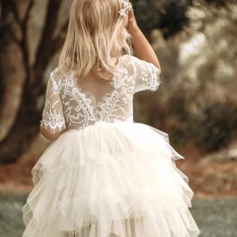champagne tulle dress