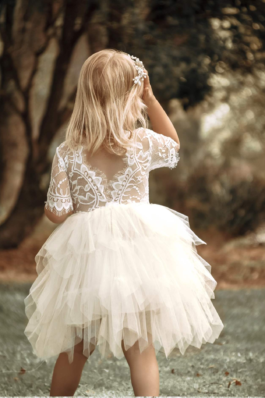 champagne tulle dress